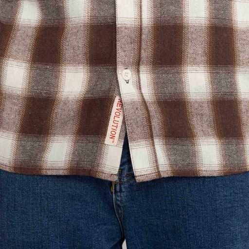 Revolution Regular Skjorte, Brown, XL