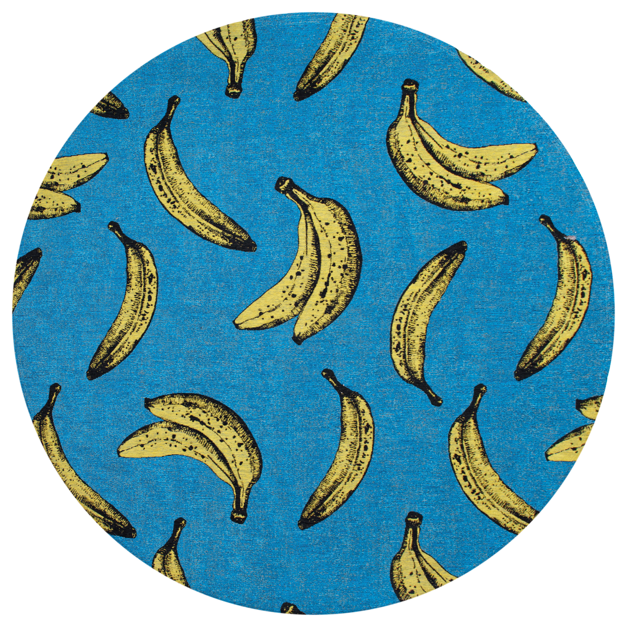 Ecorugs vloerkleed Banana blauw ∅ 240 cm