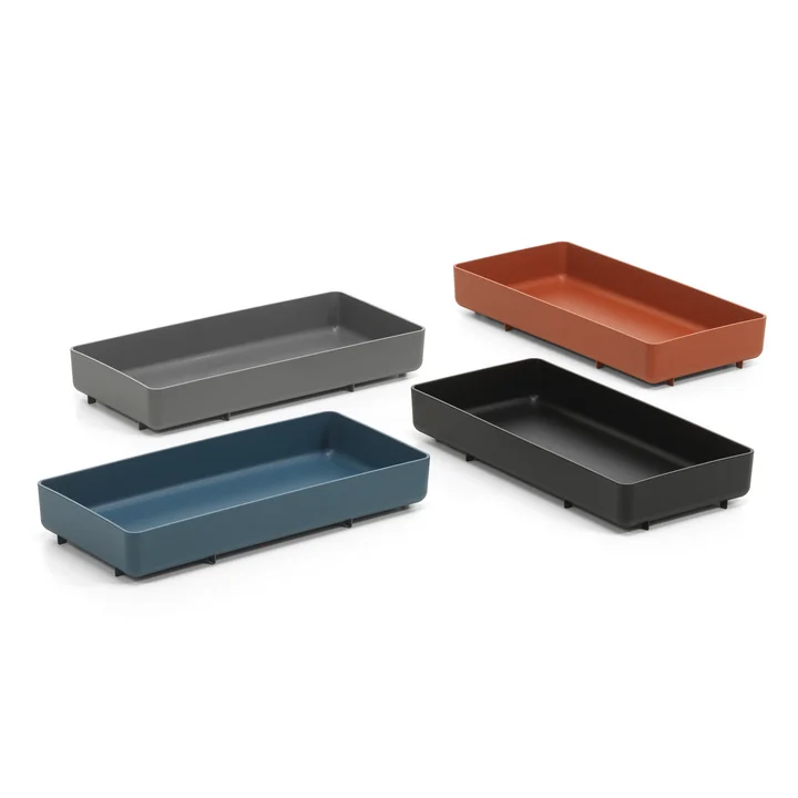 Vitra - Chap Tablett zu Hocker, dunkelgrau