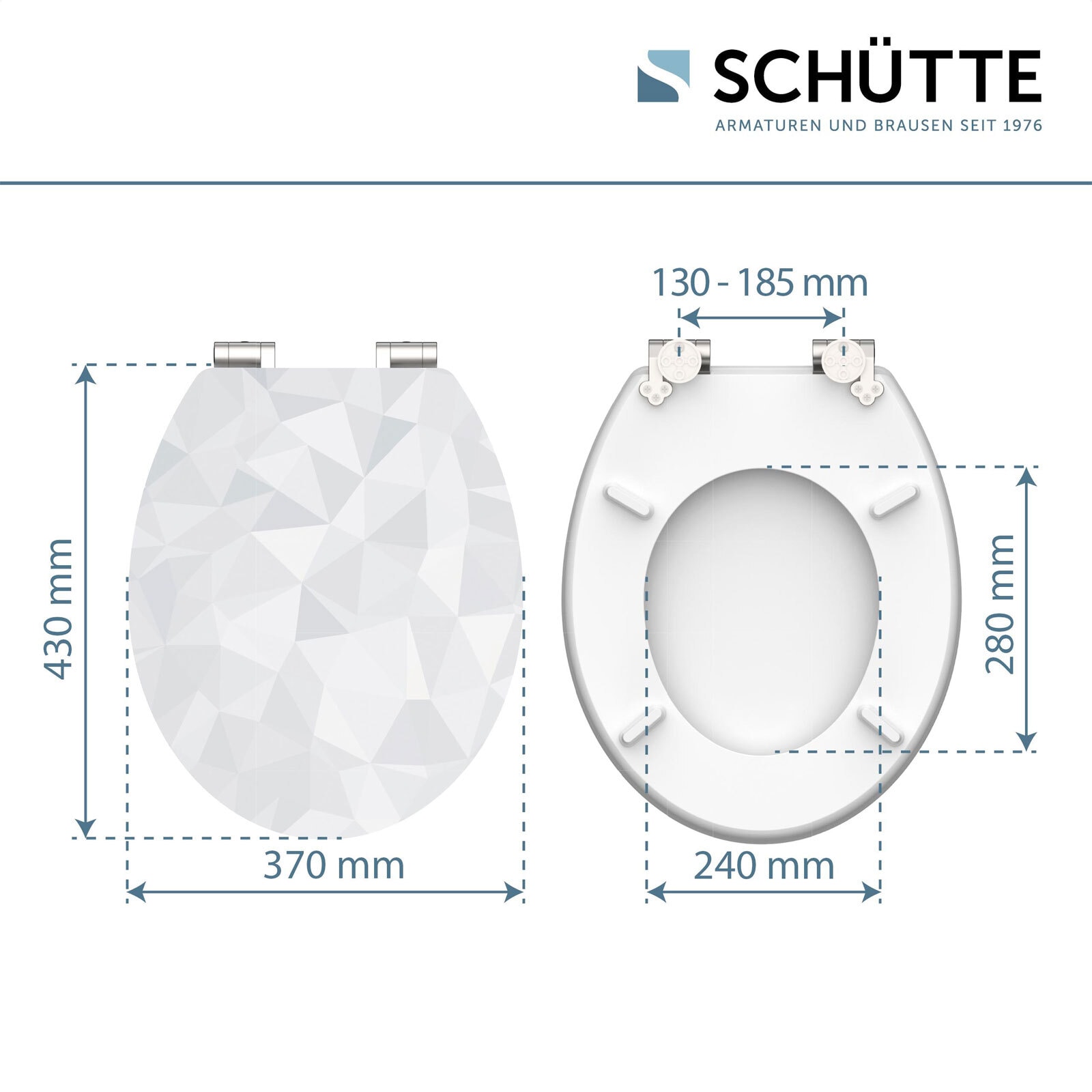 SCHÜTTE WC-Sitz Diamond Weiß Highgloss Absenkautomatik