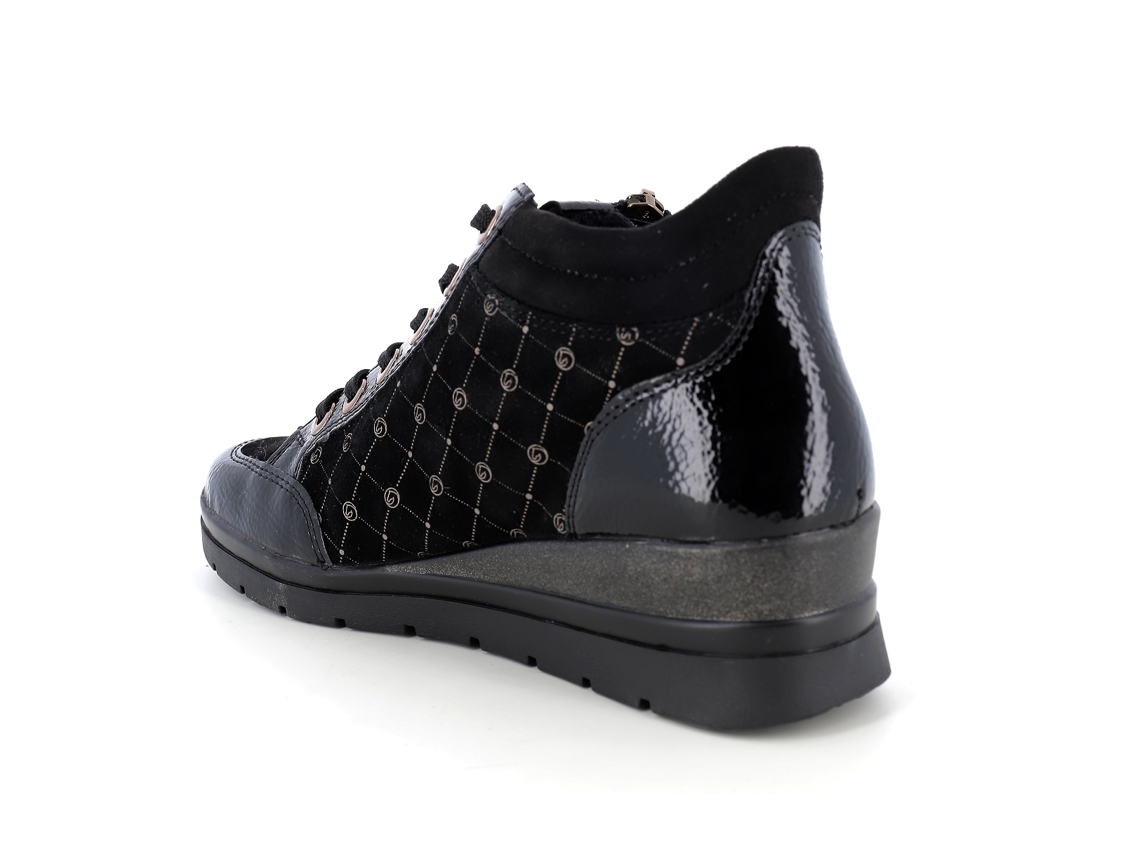 Remonte-R0773 Matières combinées Noir