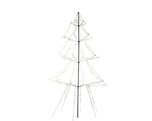 LED metalen boom Lafiora H 300 cm, warm witte lichtkleur, inclusief timer en dimmer