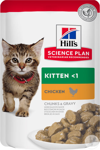Hill's Science Plan Kitten Sachet Repas Pour Chaton Au Poulet 12x85g