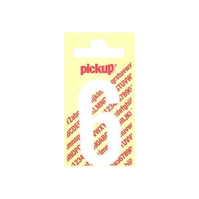 Pickup - Étiquette autocollante - 150 mm - Chiffre 6 - blanc mat