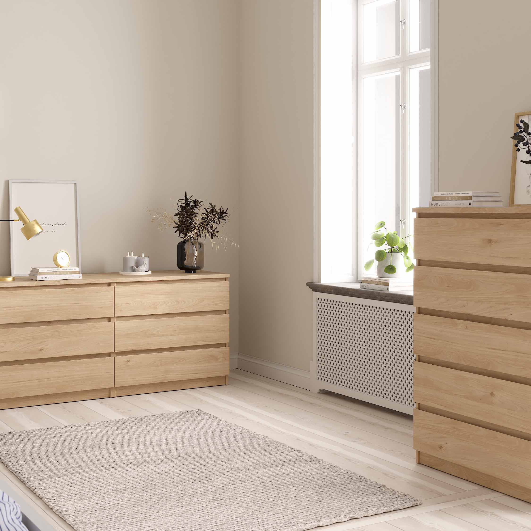 by fonQ basic Slide Ladekast - 6 lades -  Eiken