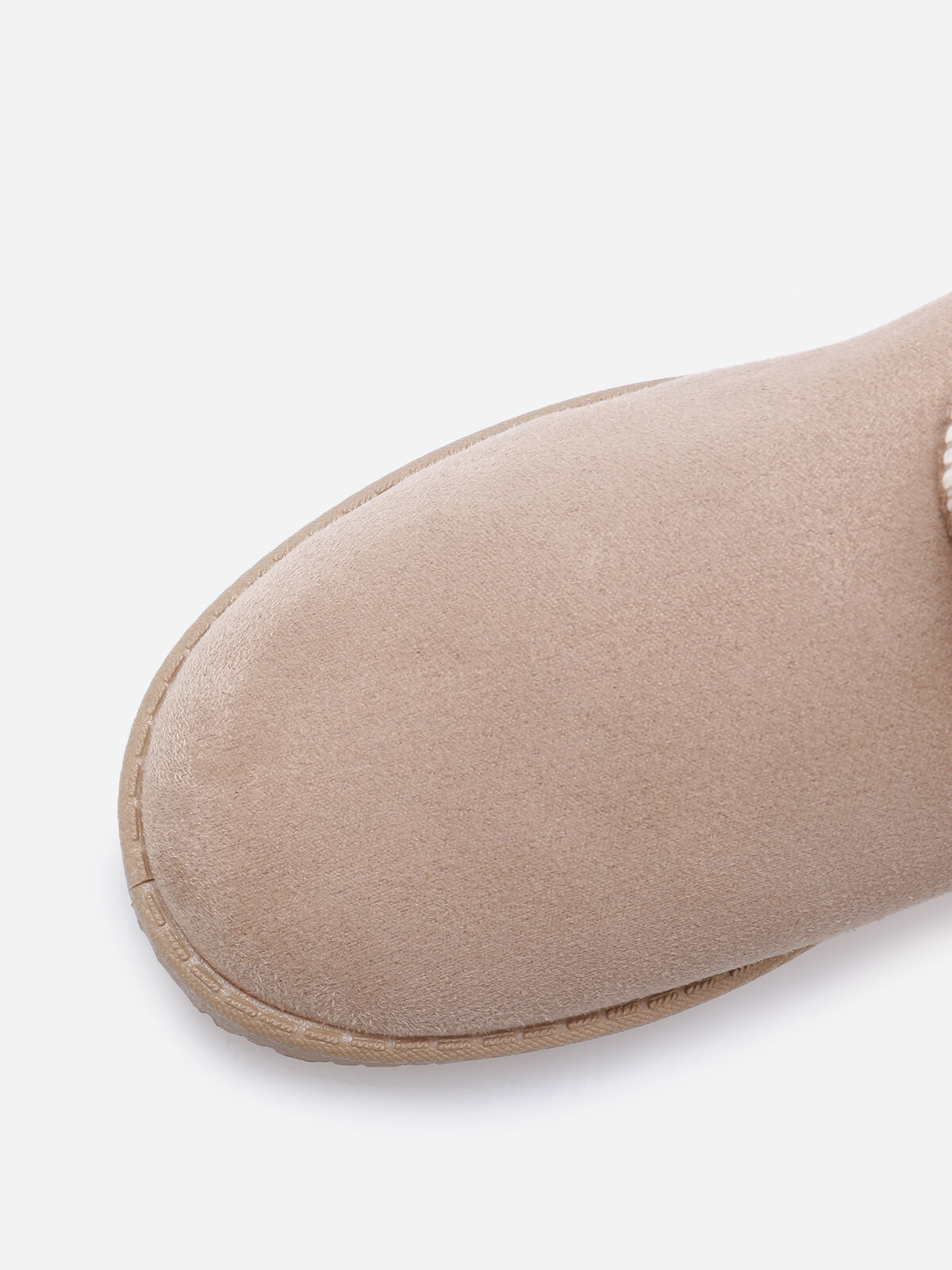 Boots basses en suédine fourrées- Beige