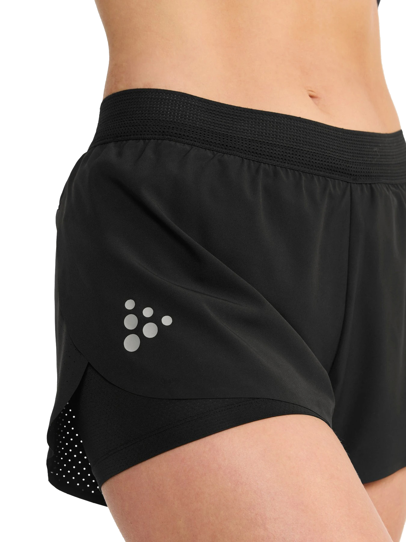 PRO Hypervent Split Shorts 2 Dame Black