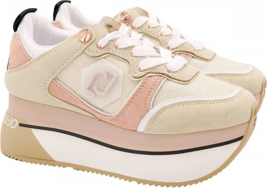 Liu Jo Super Maxi Wonder 2 Dames Sneakers Pink Beige
