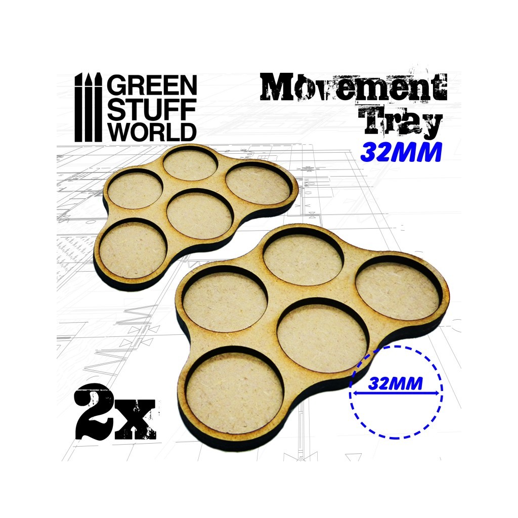 Plateaux de Mouvement MDF 5x32mm
