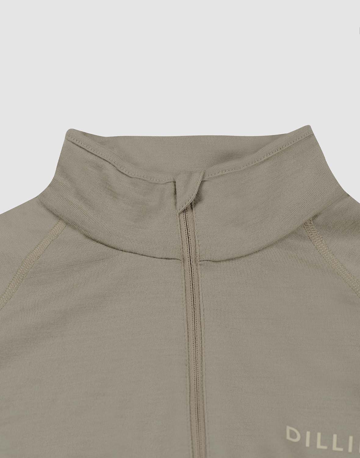 Shirt met halve rits van merinowol voor dames - Gratis