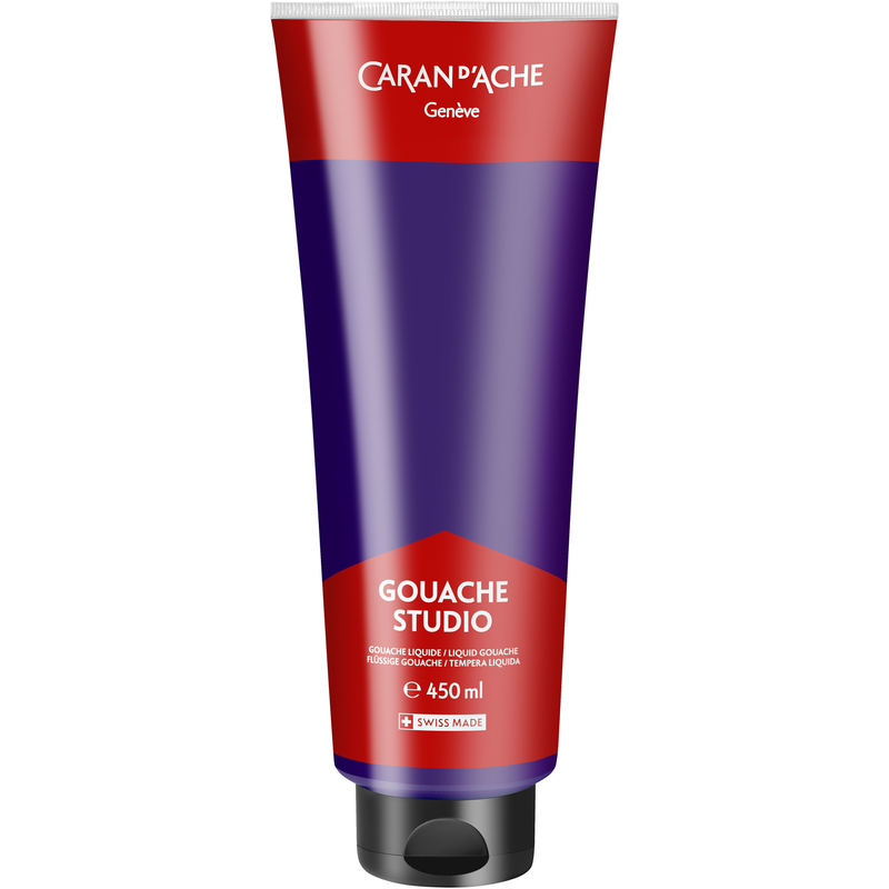 Caran d'Ache Deckfarbe Gouache Studio, 450 ml, violett, 1 Stück