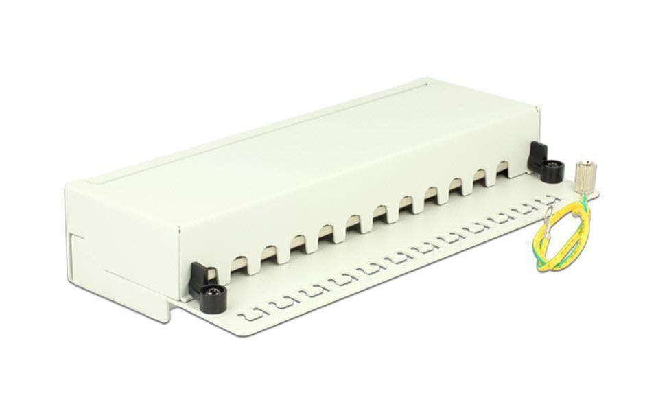 Netzwerkpanel 12 Port Desktop Cat.6A LSA weissDesktop Patchpanel 12 Port Cat.6A weiss