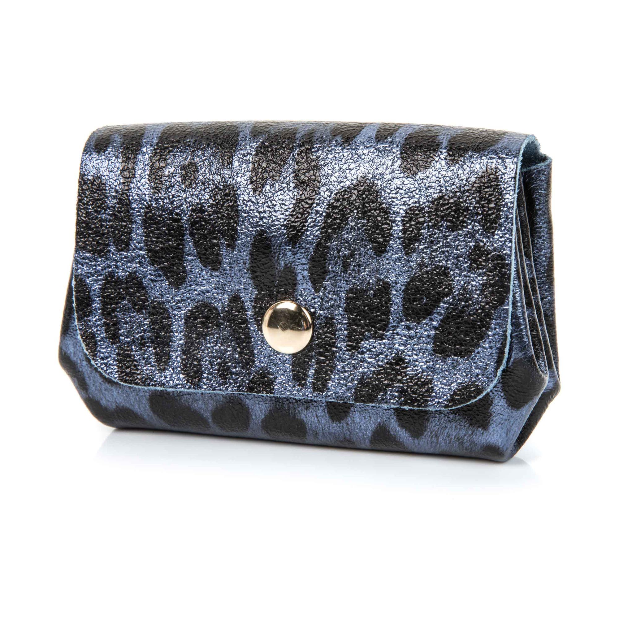 Petite maroquinerie en cuir bleu