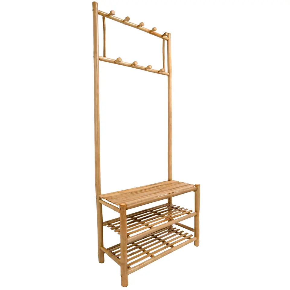 Massief houten garderobe/kledingrek