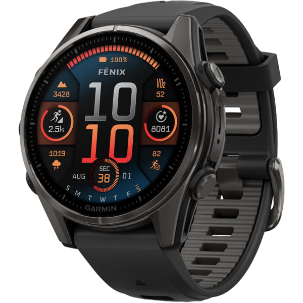 Montre cardio GPS GARMIN FENIX 8 AMOLED 43MM SAPPHIRE TITANE TITANE CARBON GREY
