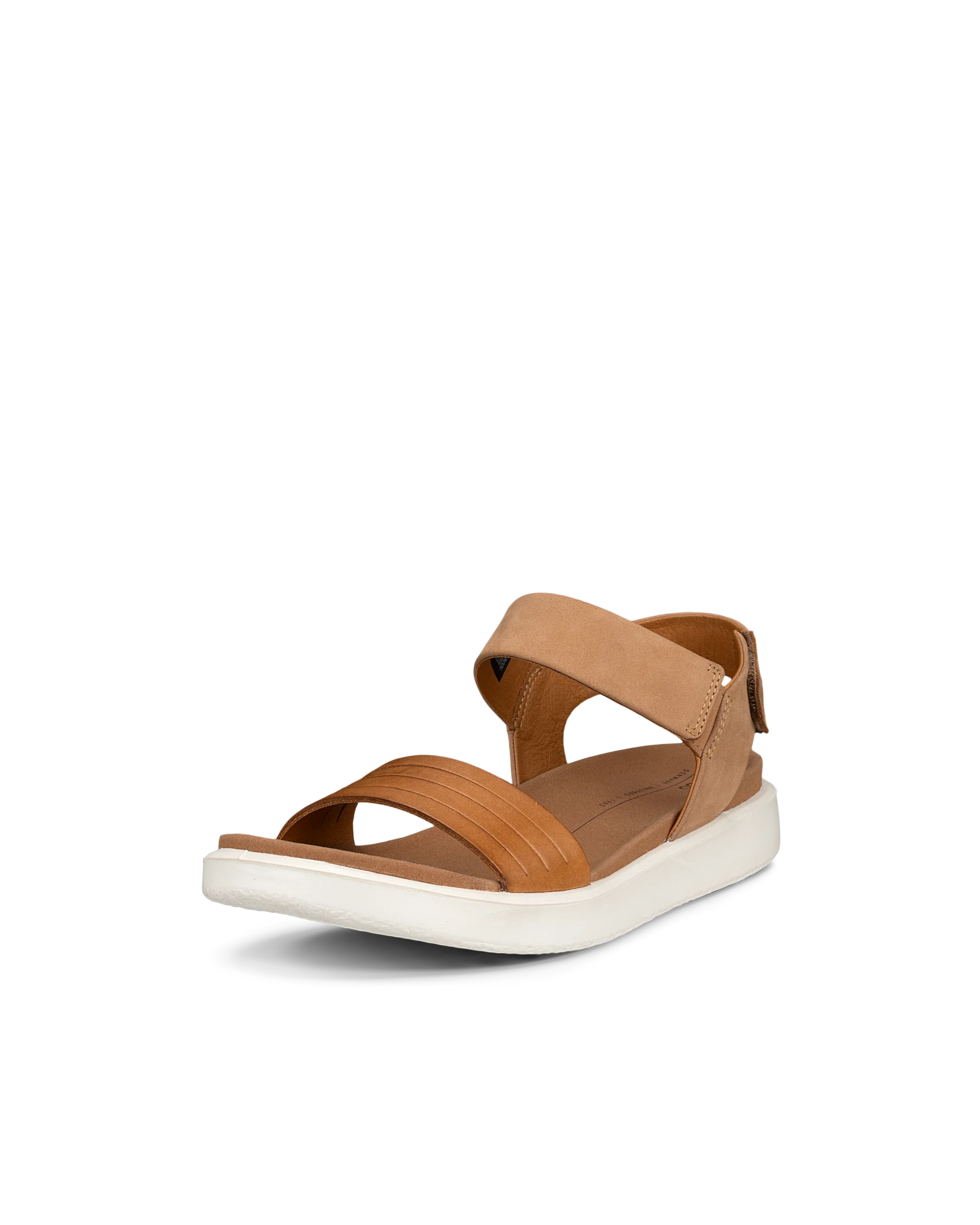 ECCO FLOWT W Damen Flache Sandale aus Veloursleder Braun