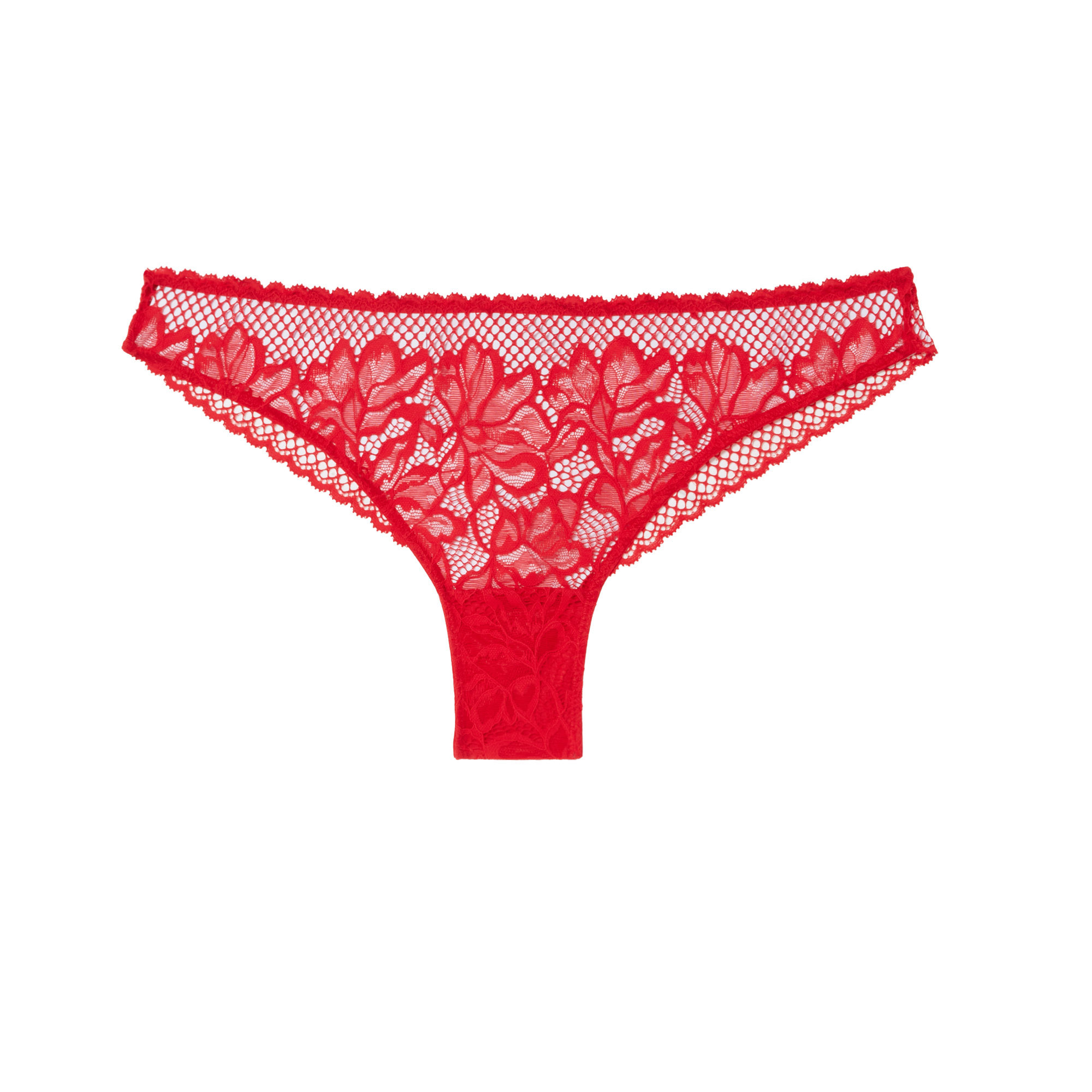 Tanga en dentelle à fleurs
