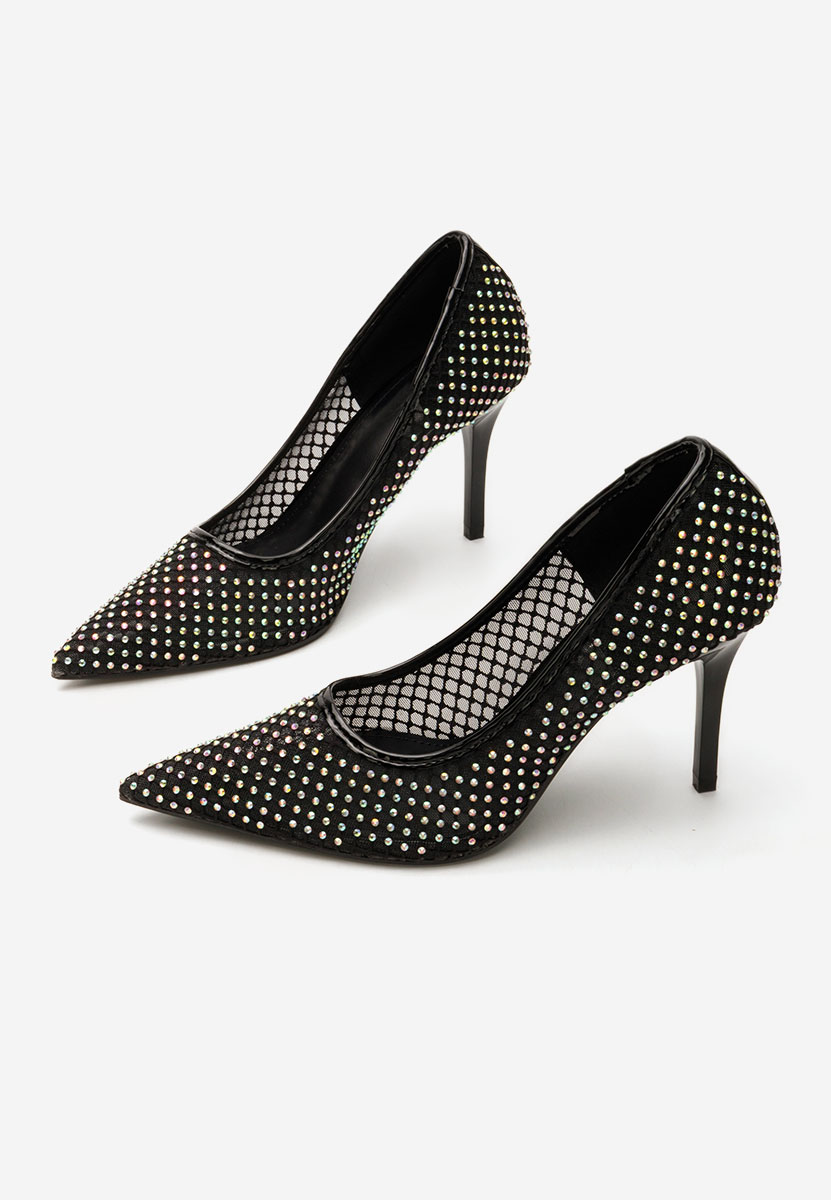 Chaussures à talon fin noirs Enedina