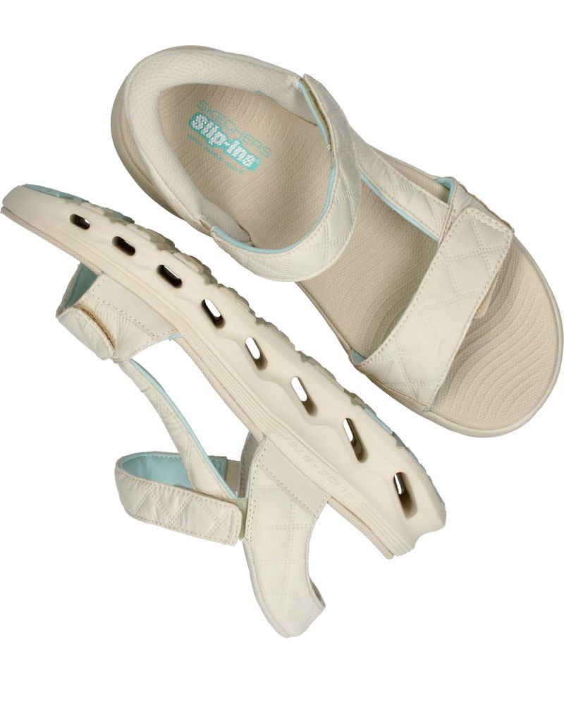 Skechers Go Walk Glide-Step 2.0 Slip-Ins Sandalen Beige Dames