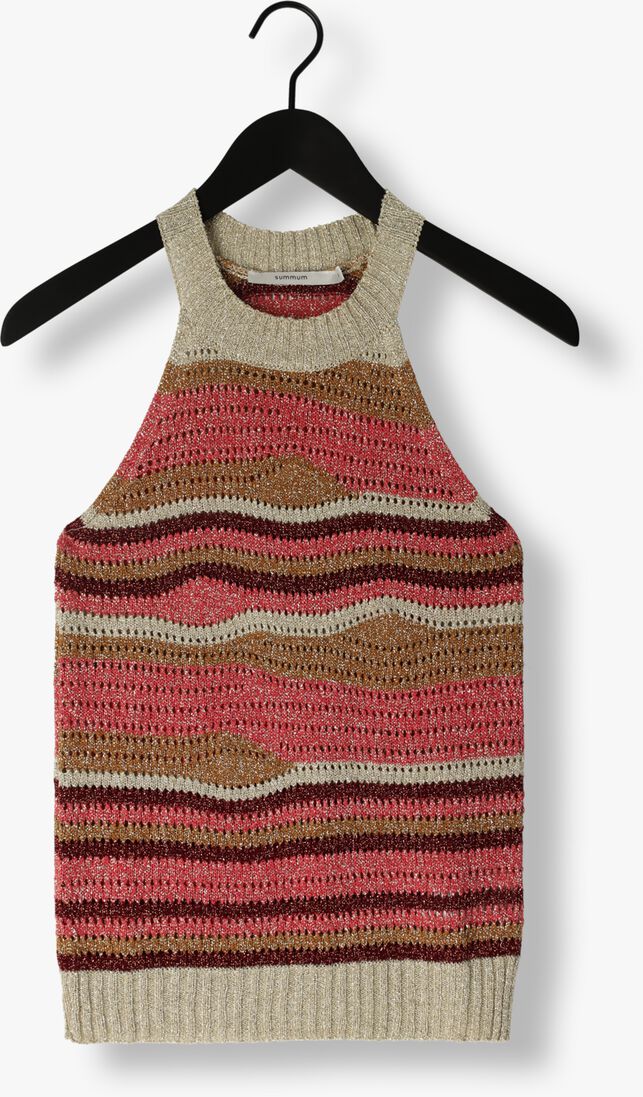 SUMMUM multi summum top halter top lurex swirl knit