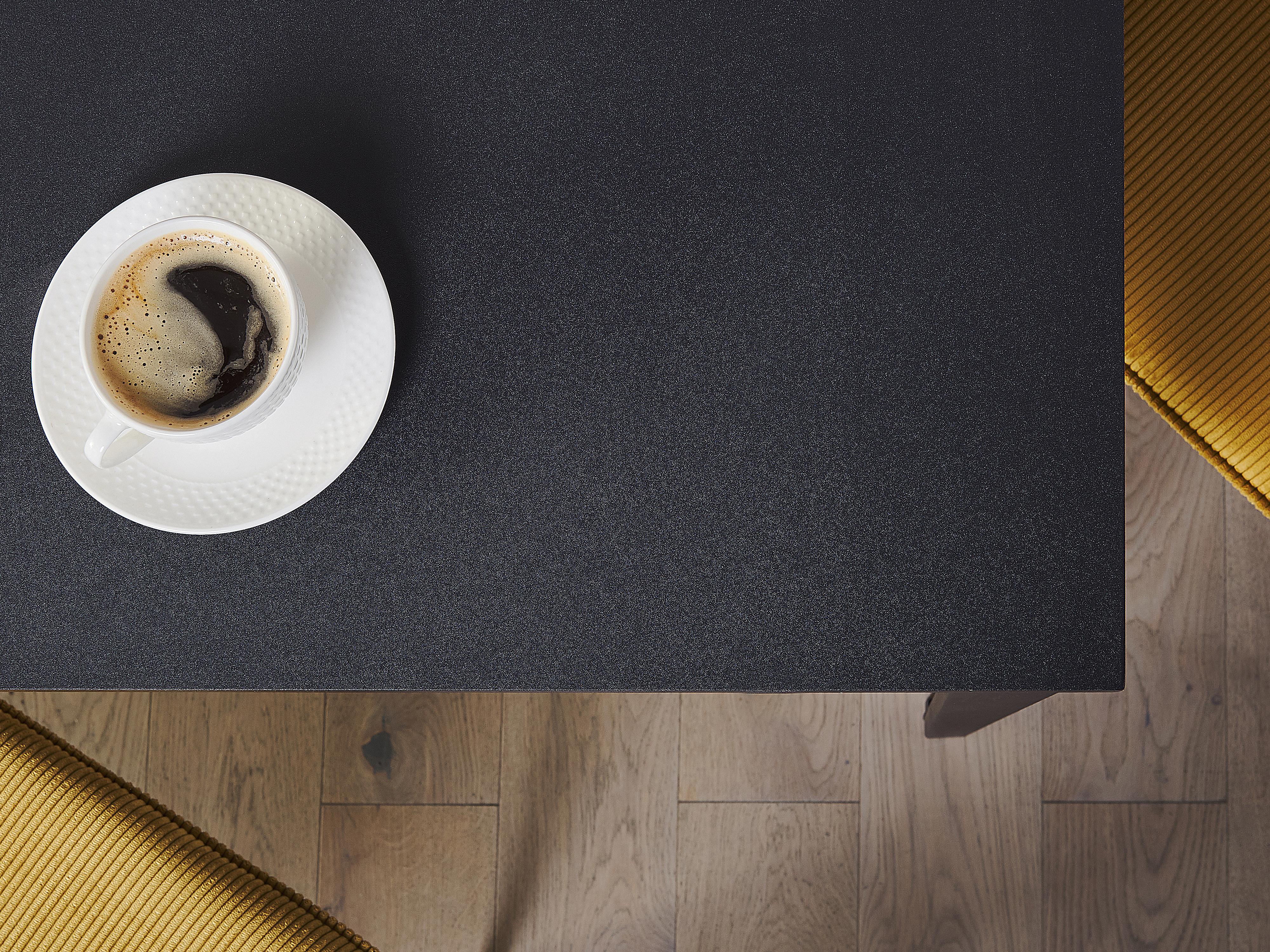 Eettafel uitschuifbaar NORLEY Zwart 80 cm 120/160 cm