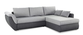 Ecksofa Torgau Strukturstoff Hellgrau/Anthrazit