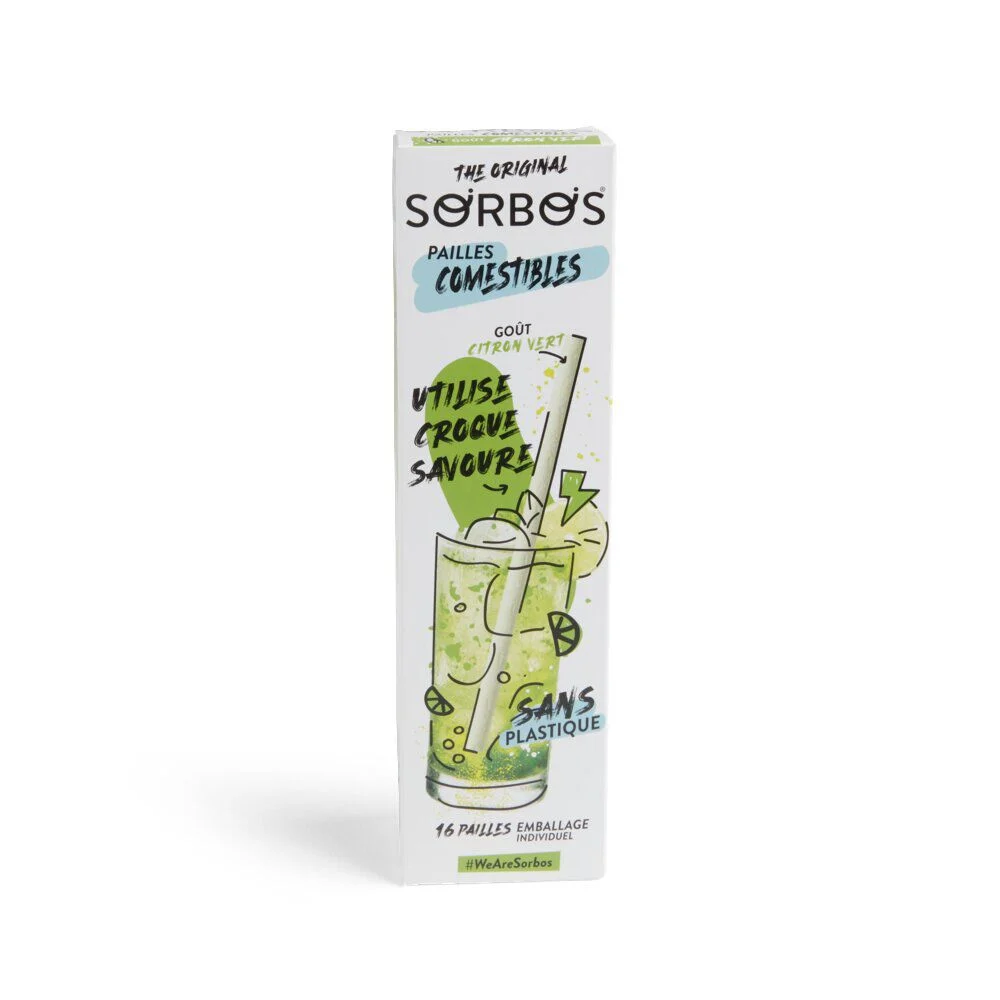 Lot de 6 pailles comestibles