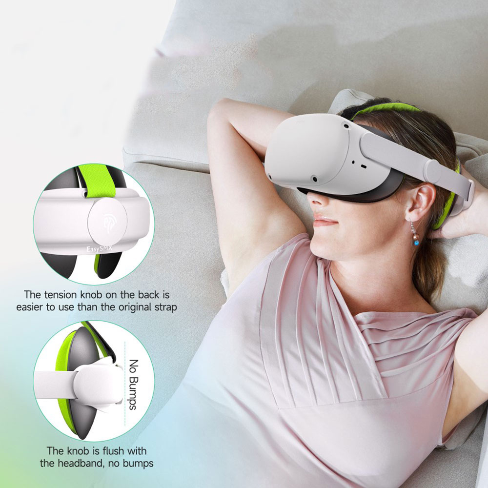 Q20 VR-Kopfband für Meta / Oculus Quest 2 (Grössenverstellbar) - Schwarz / Grün