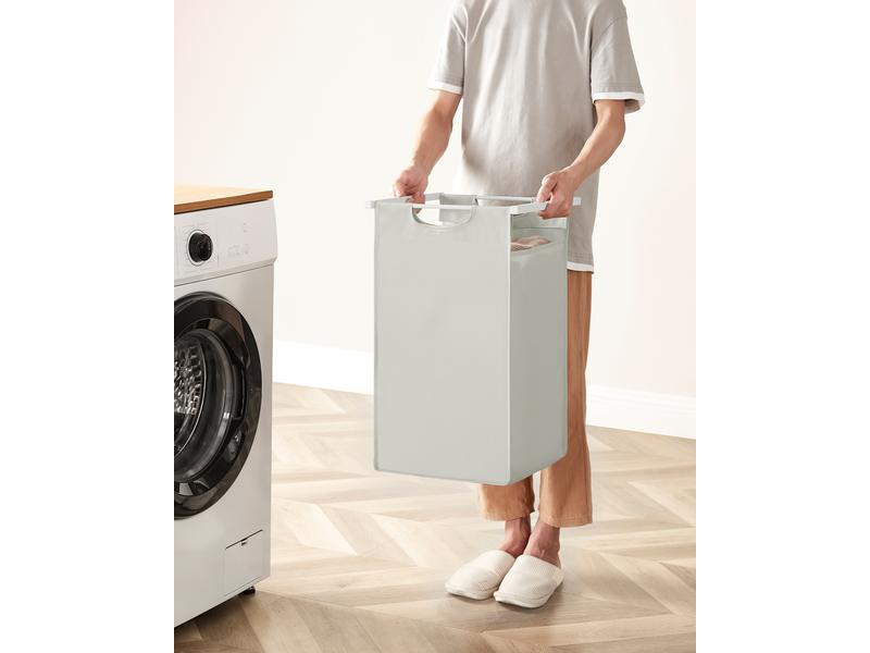 Songmics Wäschekorb  92 l, Weiss Wäschesammler