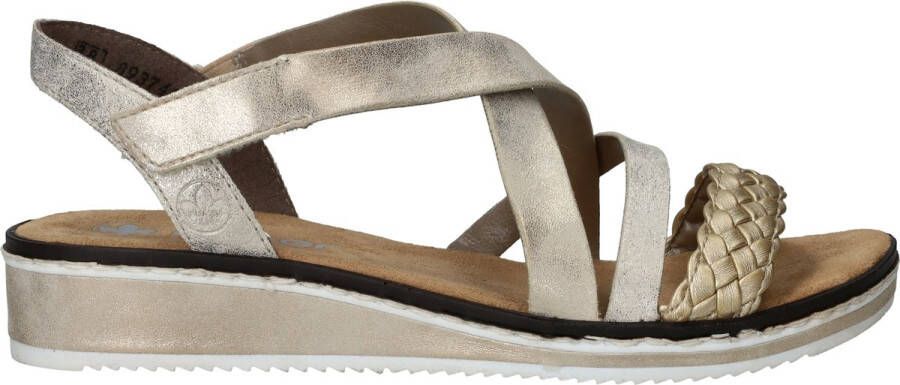 Rieker Sandalen Plat Sandalen Plat Goudkleur