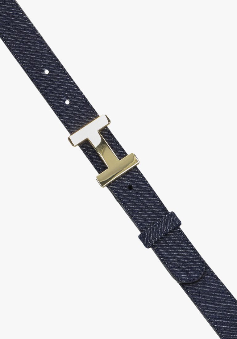 blauwe assem essentials riem madeliene denim