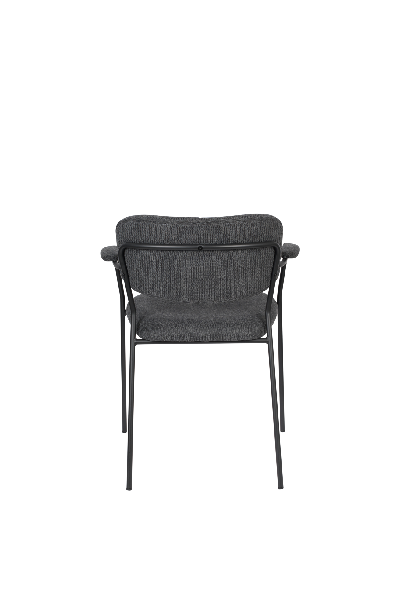 Housecraft living armstoel Jolien (set van 2) zwart/donkergrijs