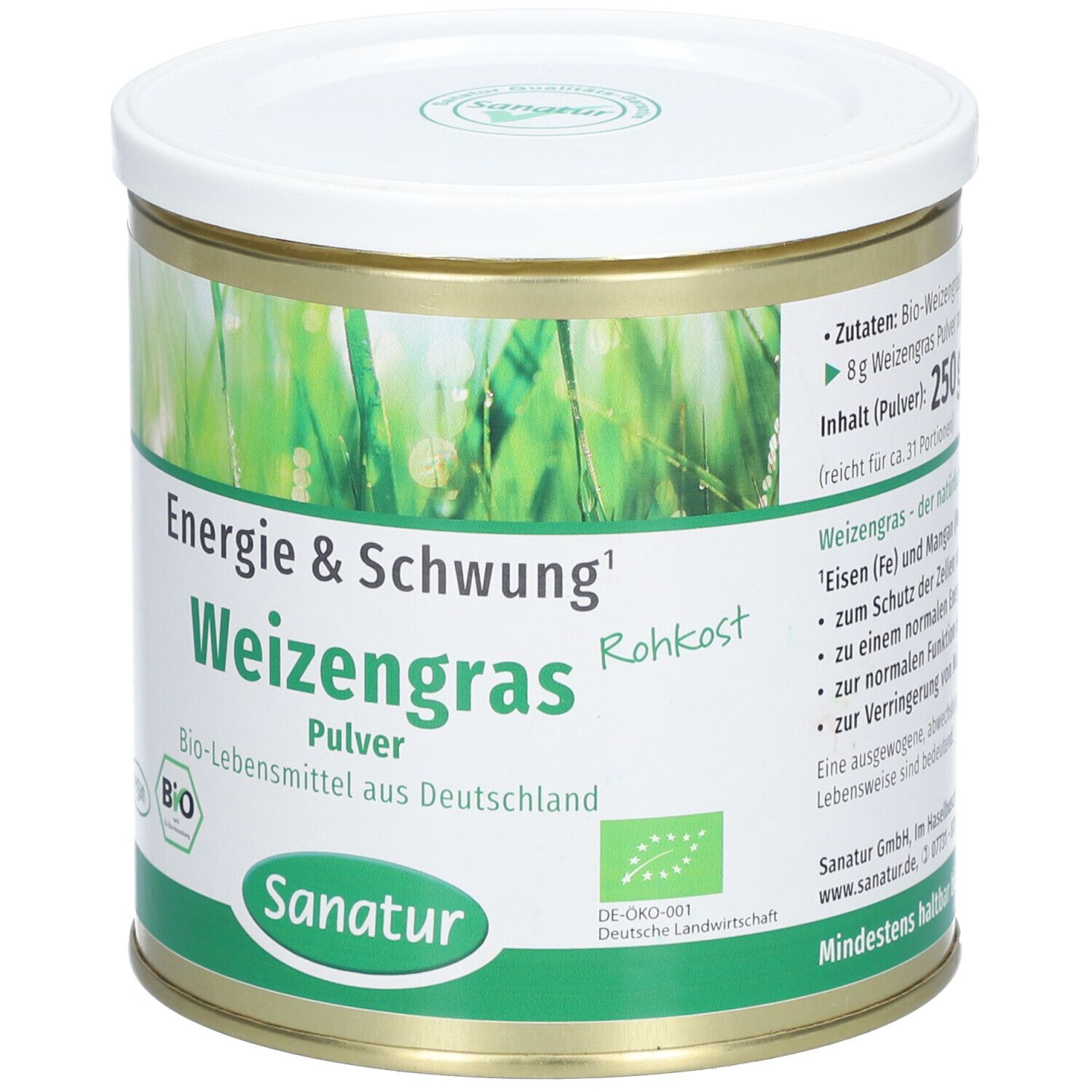 BIO Weizengras Pulver Sanatur