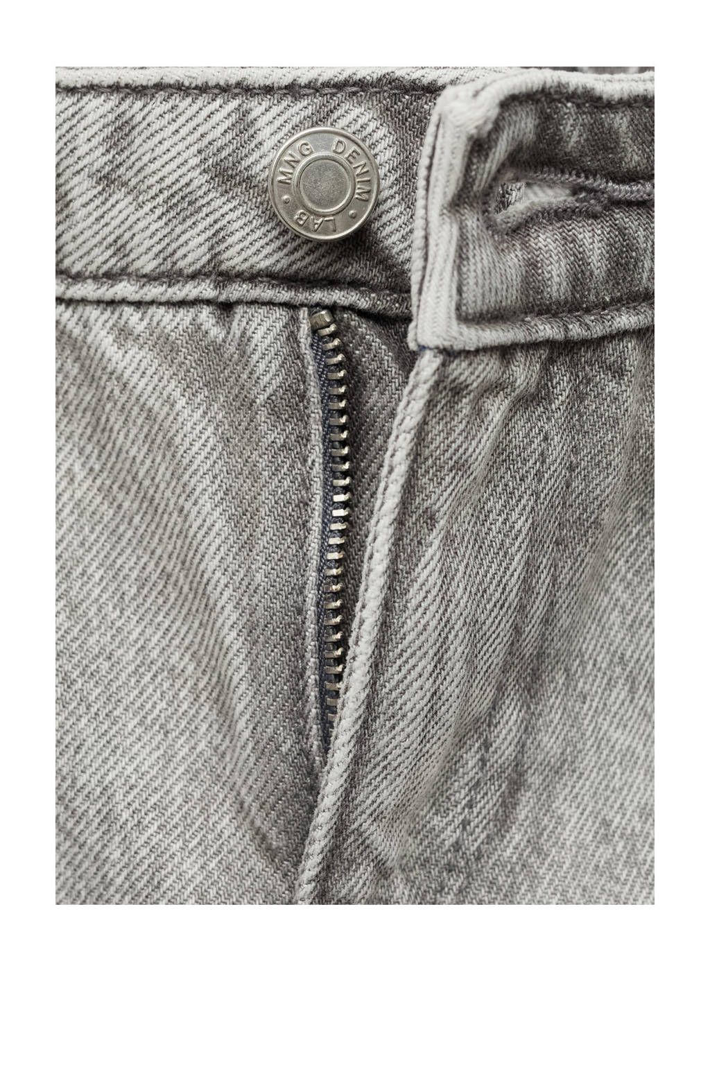 Mango Kids low waist mom jeans grey denim