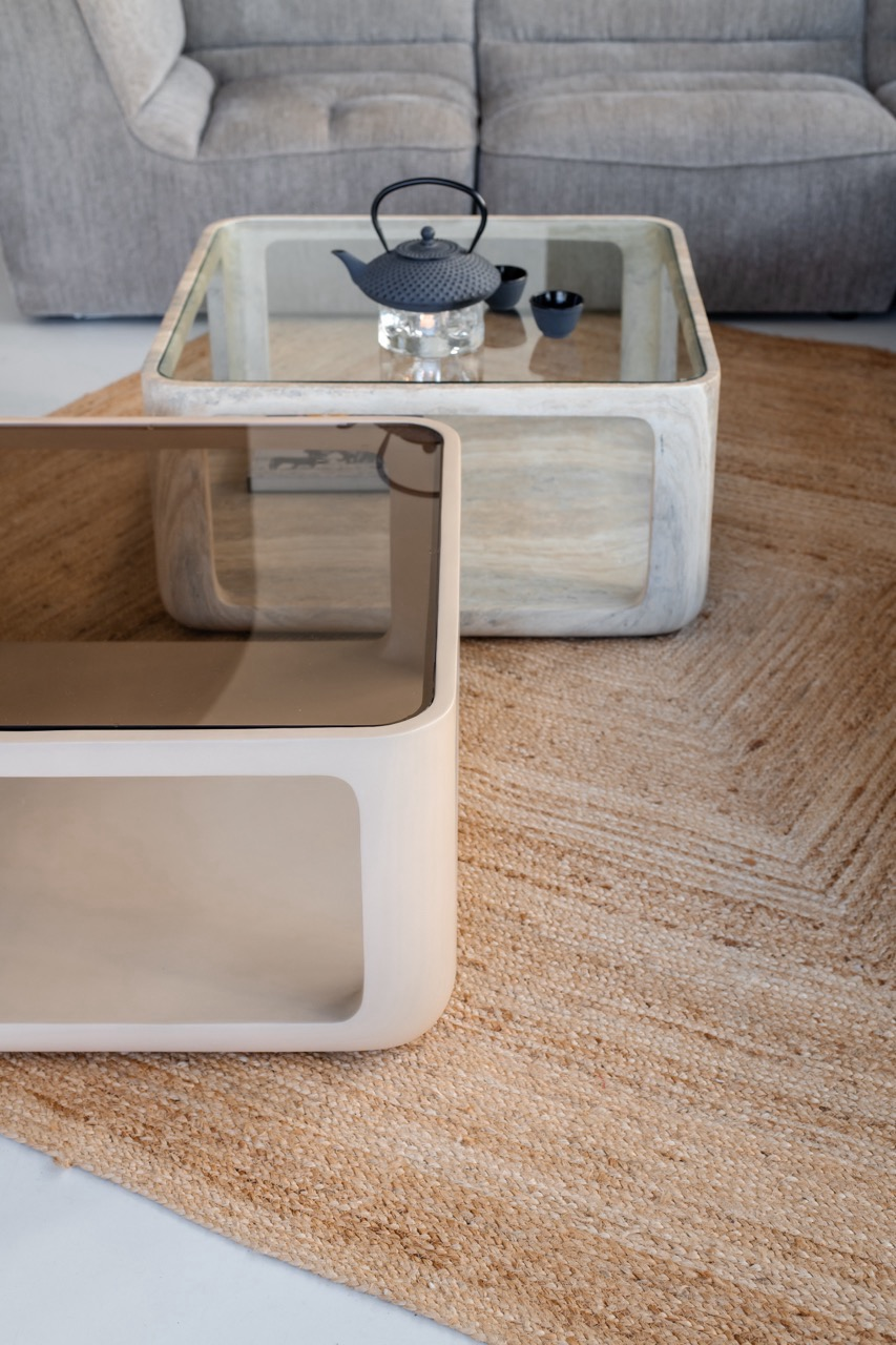 Salontafel Yobeko Travertine Texture
