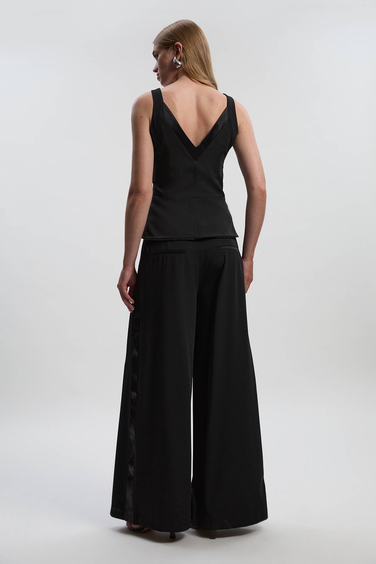KarenMillen Combinaison Smoking Jambes Larges Ajustée