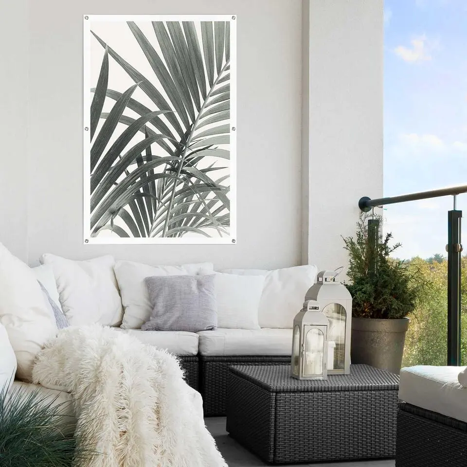 Tuinposter Palmbladeren - 120x80cm - Groen