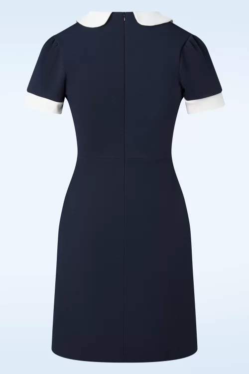 Vintage Chic for Topvintage Duffy jurk in navyblauw