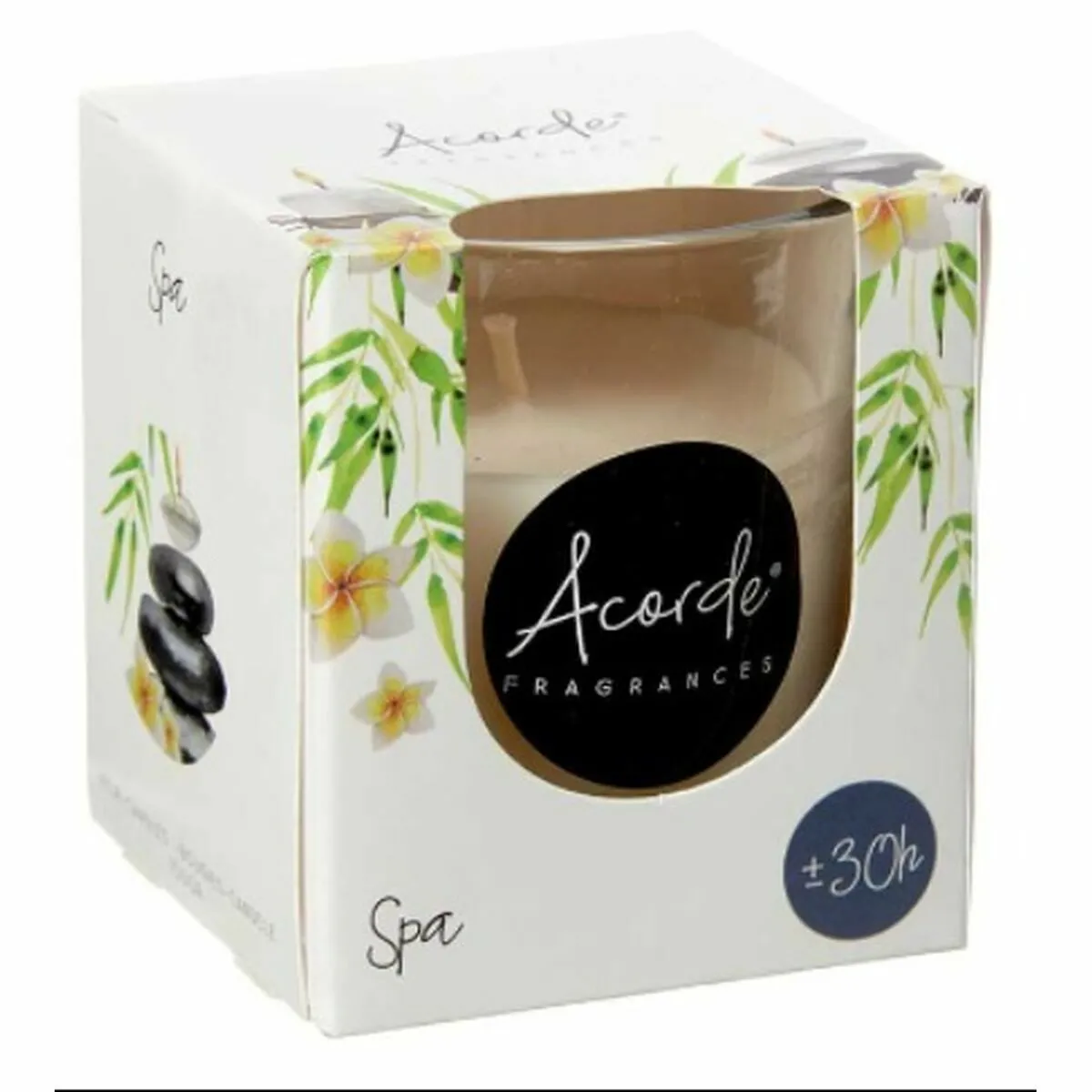 Acorde Bougie Parfumée Spa - 7 x 7,7 cm (12 Unités)