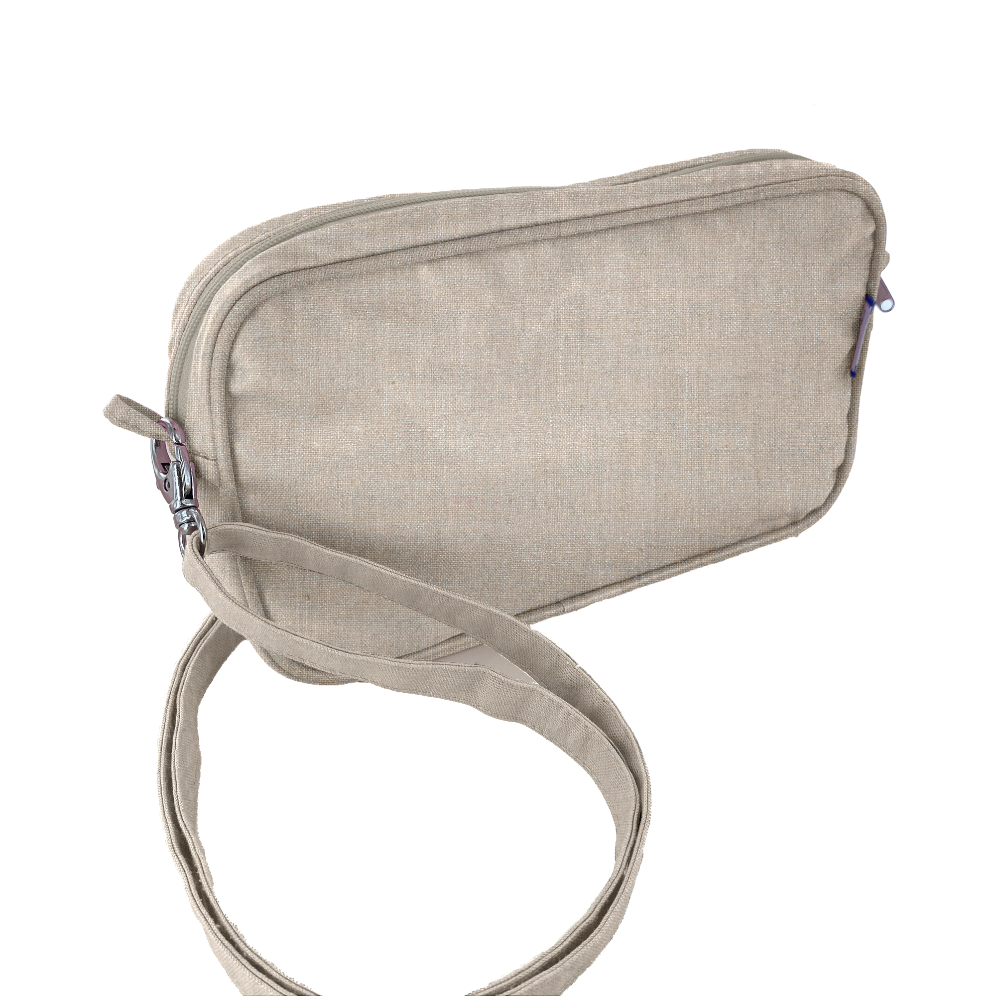 Pochette Banane Lin Argenté