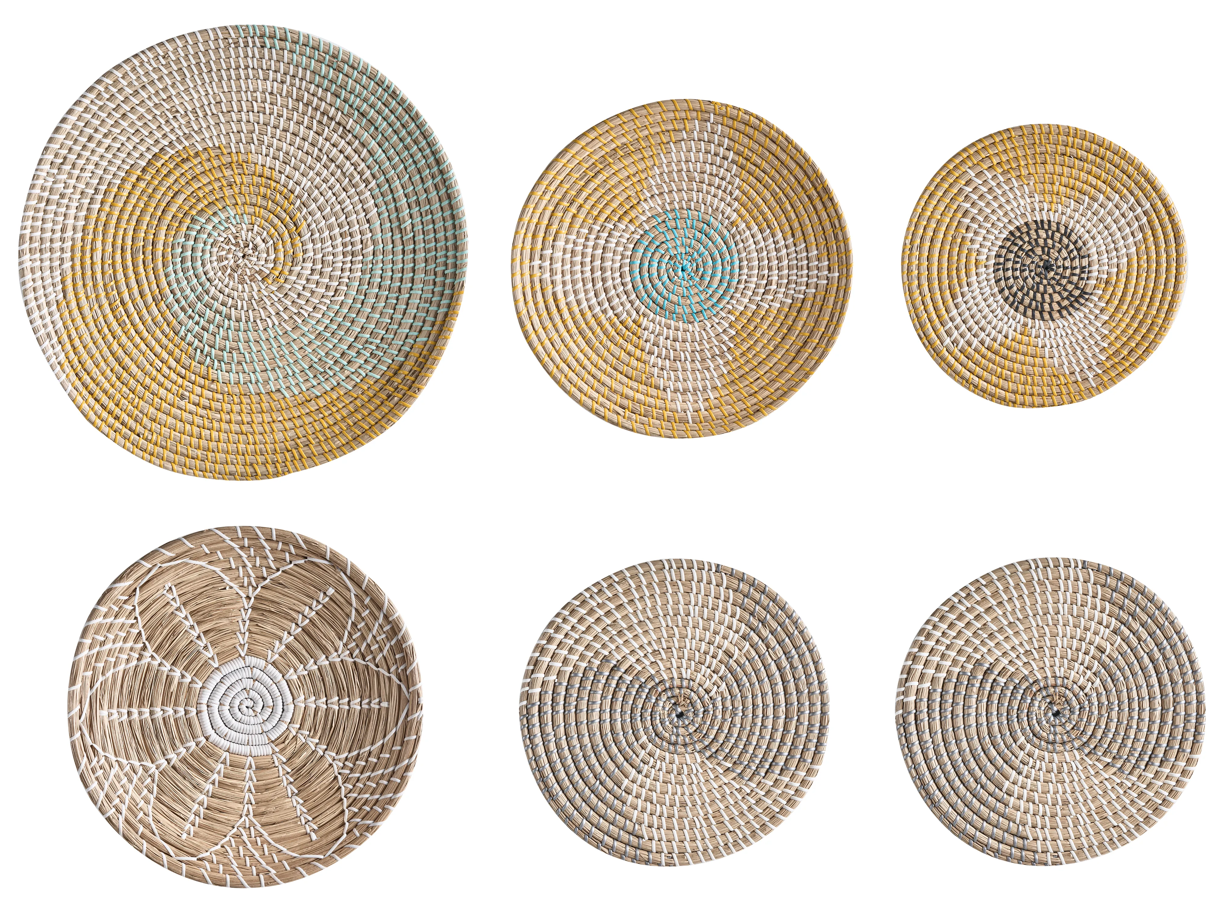 Set van hangende decoraties BACNINH Zeegras 46/35/30 cm Meerkleurig