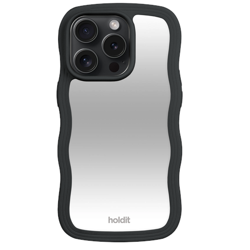 holdit Iphone 15 Pro Max Cover, Black/Mirror