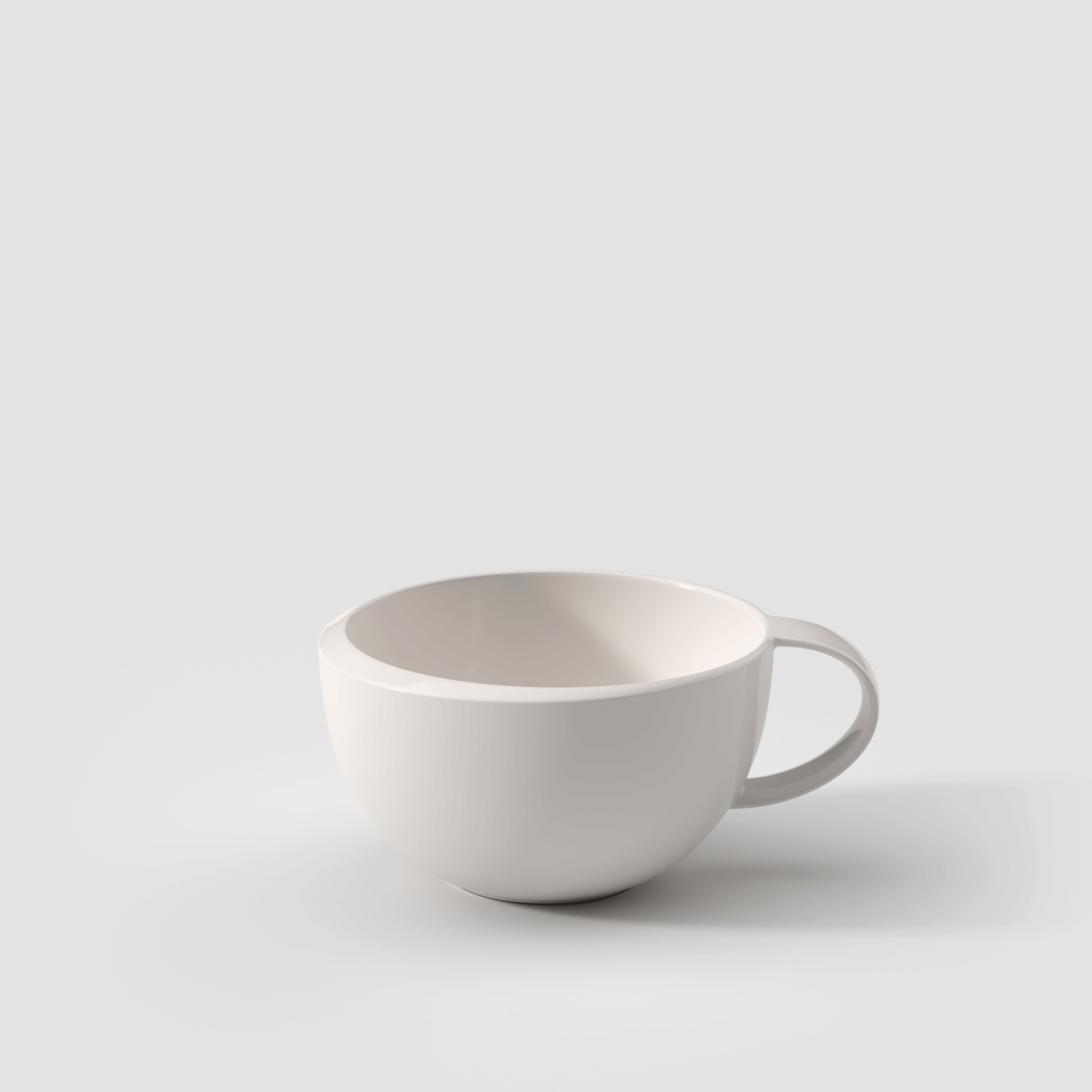 NewMoon Coffee cup White, 6.5 oz, Premium Porcelain