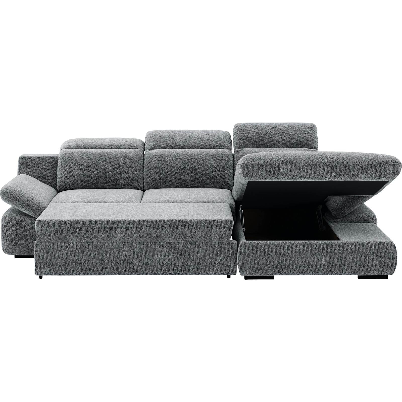 Ecksofa Lorena Stoff, Recamière rechts
