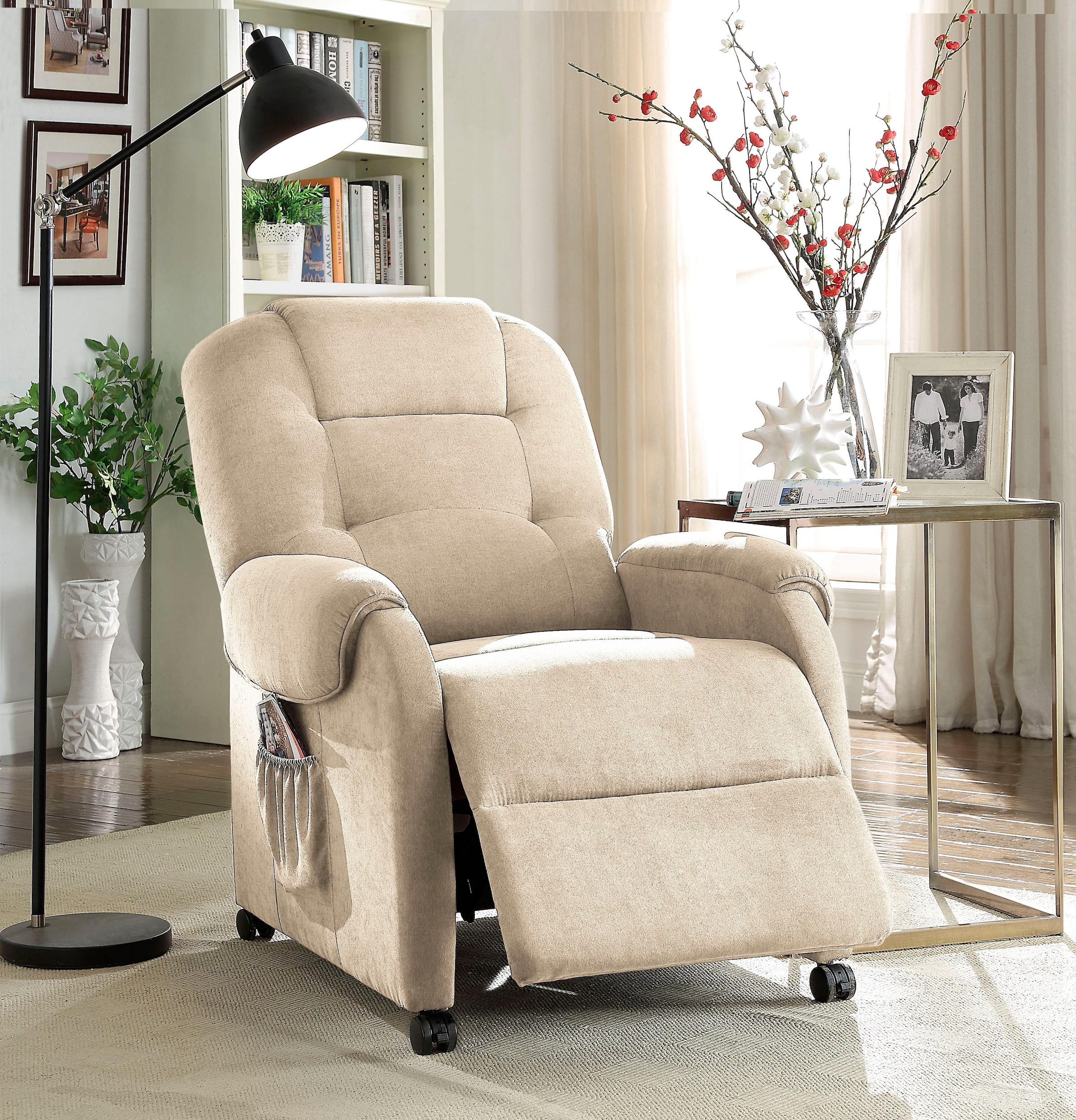 ATLANTIC home collection Relaxsessel »Tobi« mit Relaxfunktion, Federkern & Aufbewahrungstasche