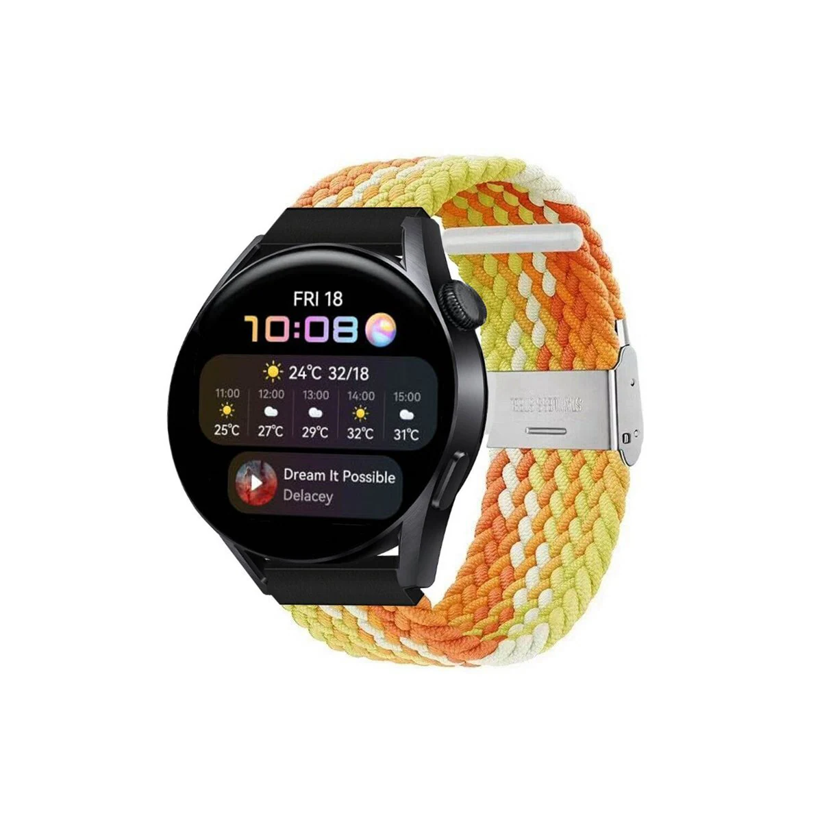 Flettet elastisk armbånd Huawei Watch 3 (46mm) - gradientorange