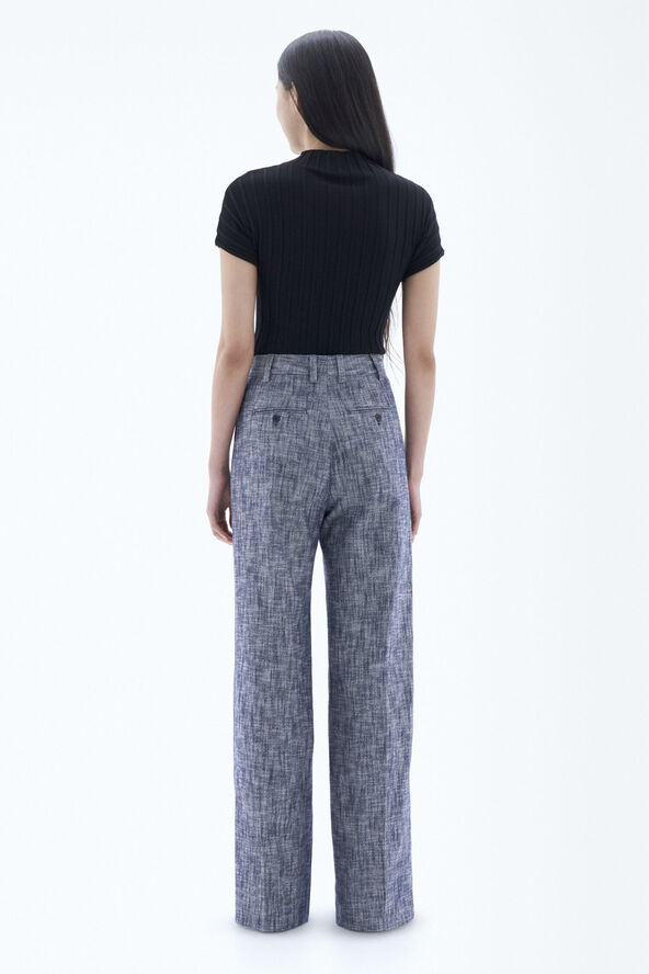 Filippa K Darcey Textured Trousers Navy/white