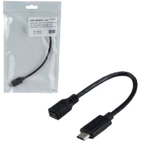 MCL USB31-CM/2HBFCE câble USB USB 2.0 0,17 m USB C USB A Noir