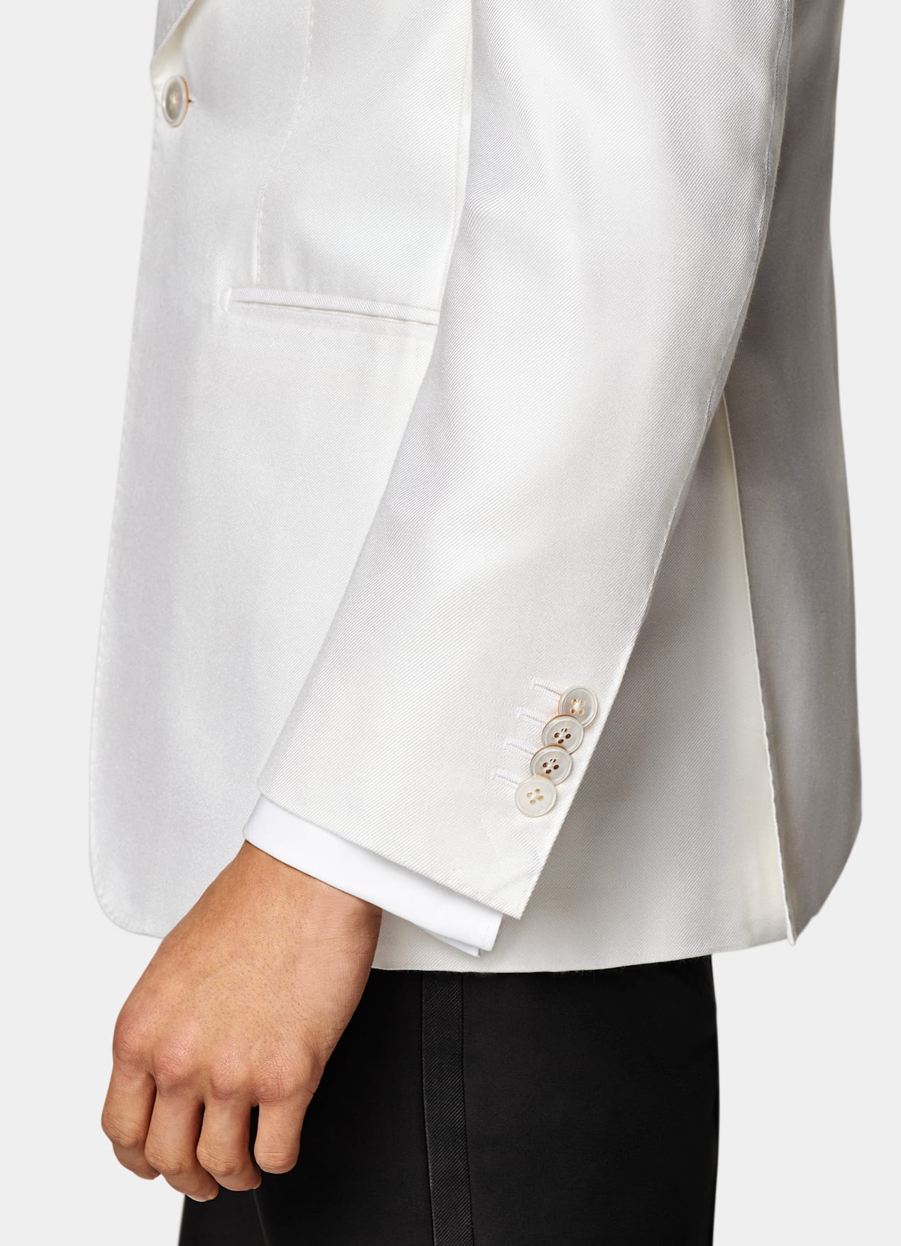 Veste de smoking Havana coupe Tailored blanc cassé