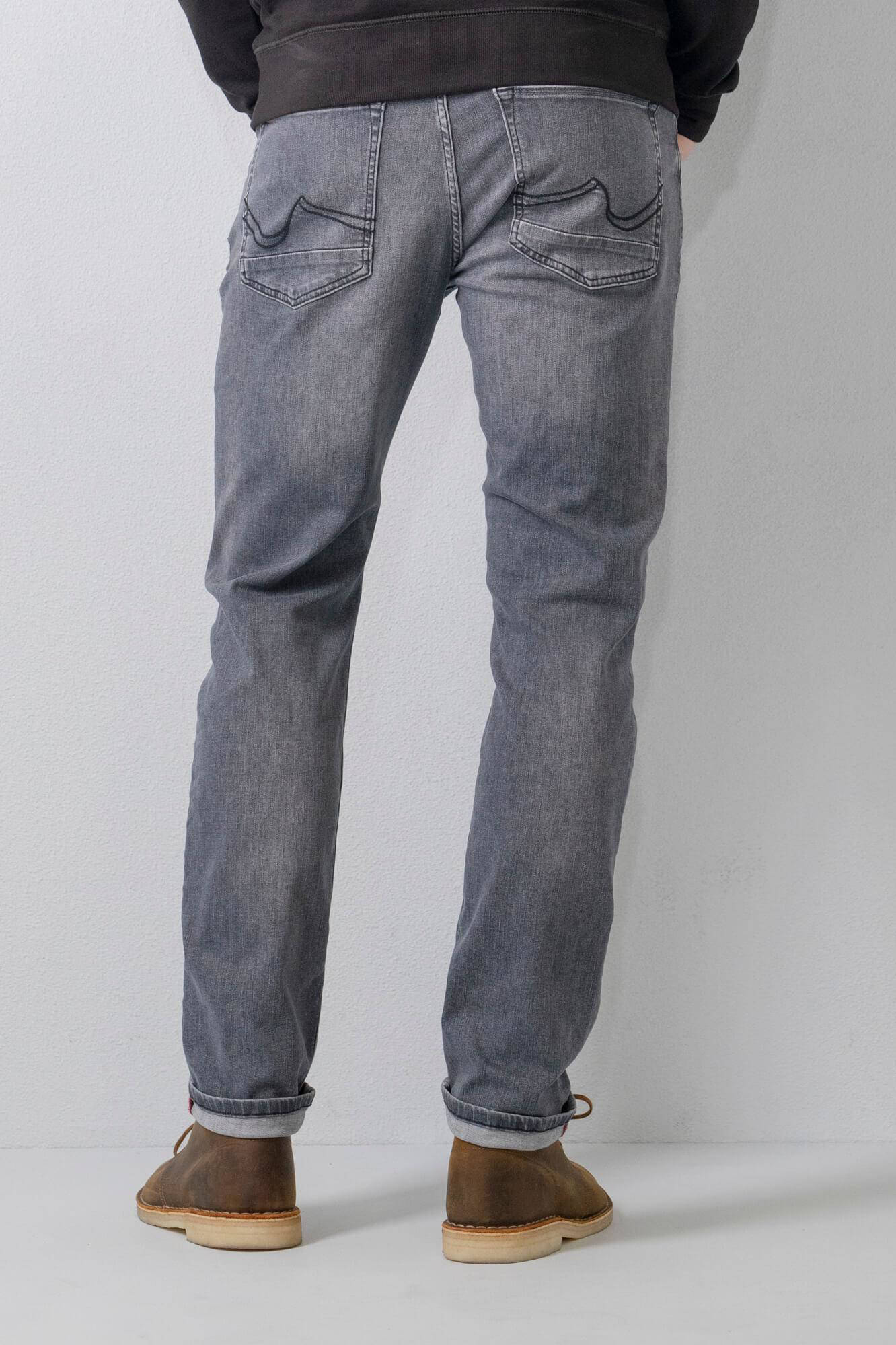 Petrol Industries regular tapered fit jeans RUSSEL met riem grey